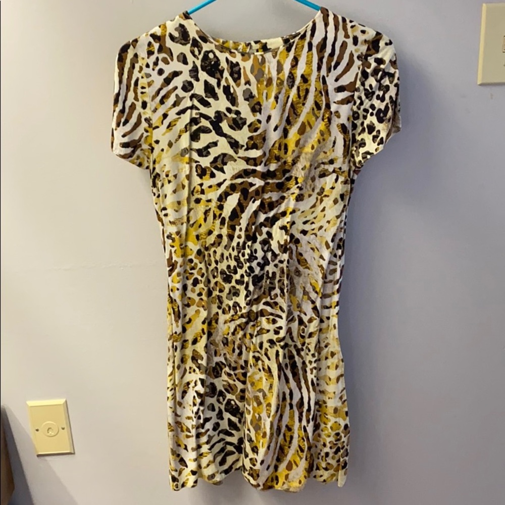 Top shop tiger print mini dress size 4US